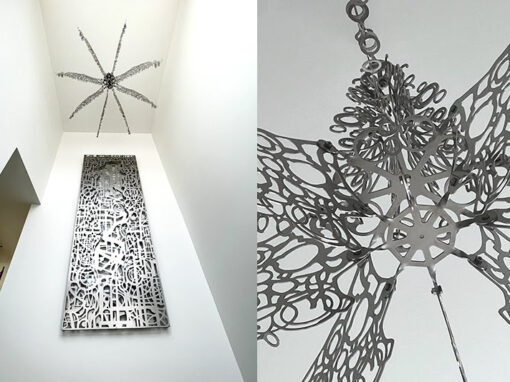 Jesse Small finishes Uncharted Waters installation