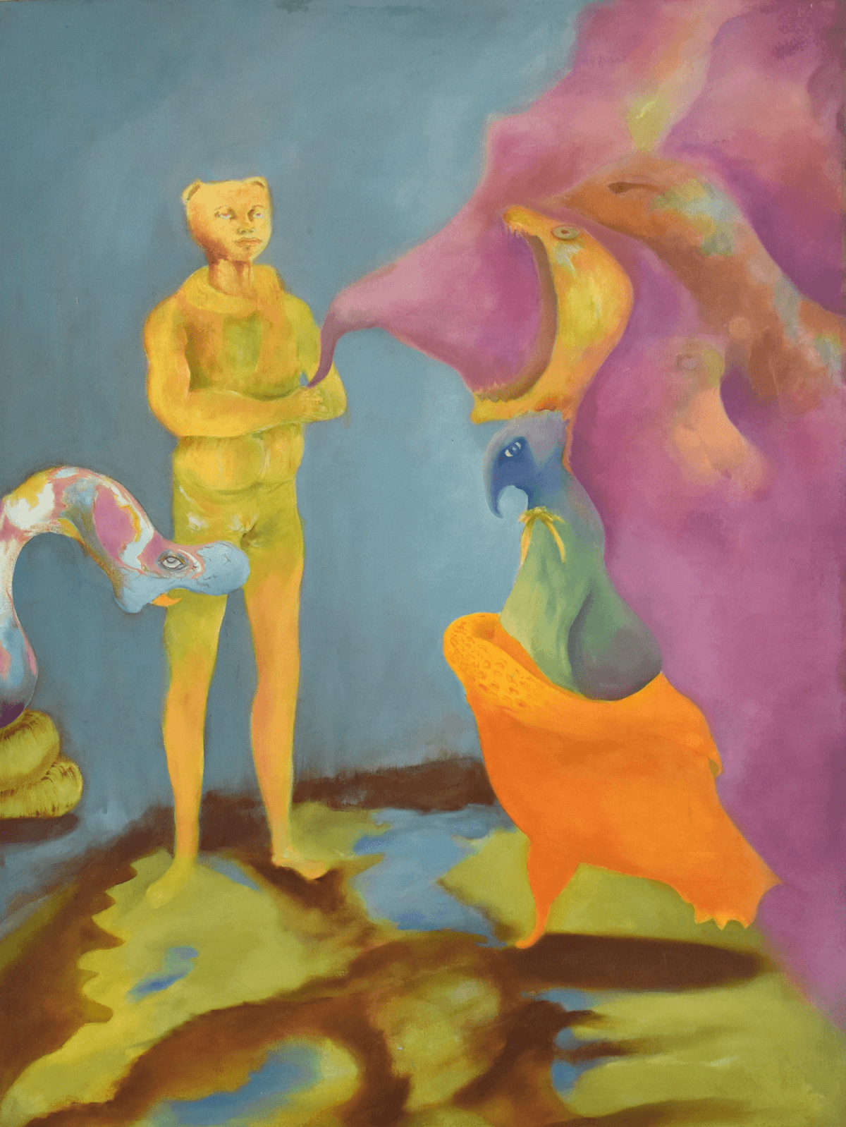 Daniel Porras, The Origin of Spellbooks, 2015. Oil on canvas. Image of artwork by Daniel Porras
